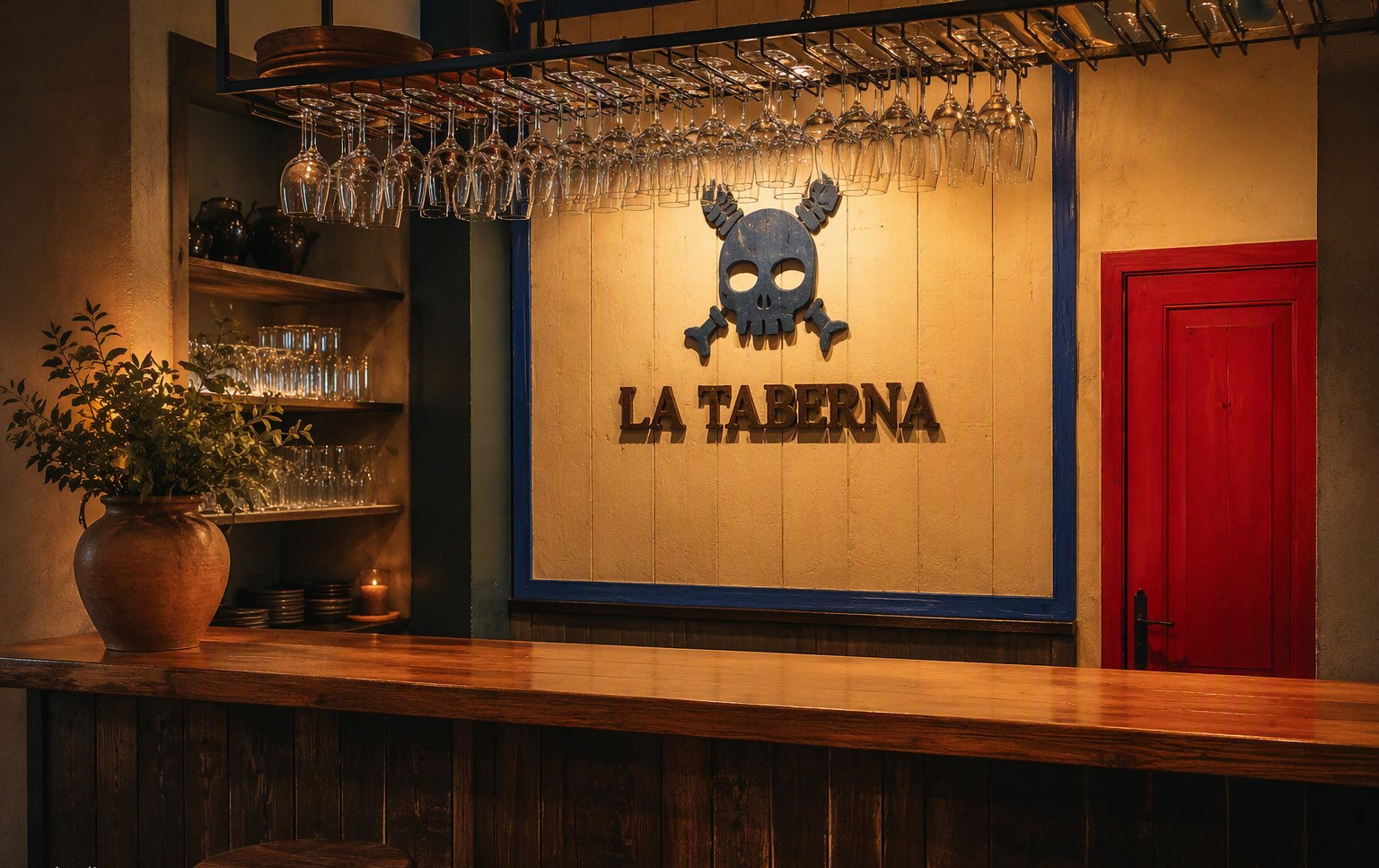 Taberna asador Barón de Cútar junto al paseo marítimo de Torre del Mar, Málaga