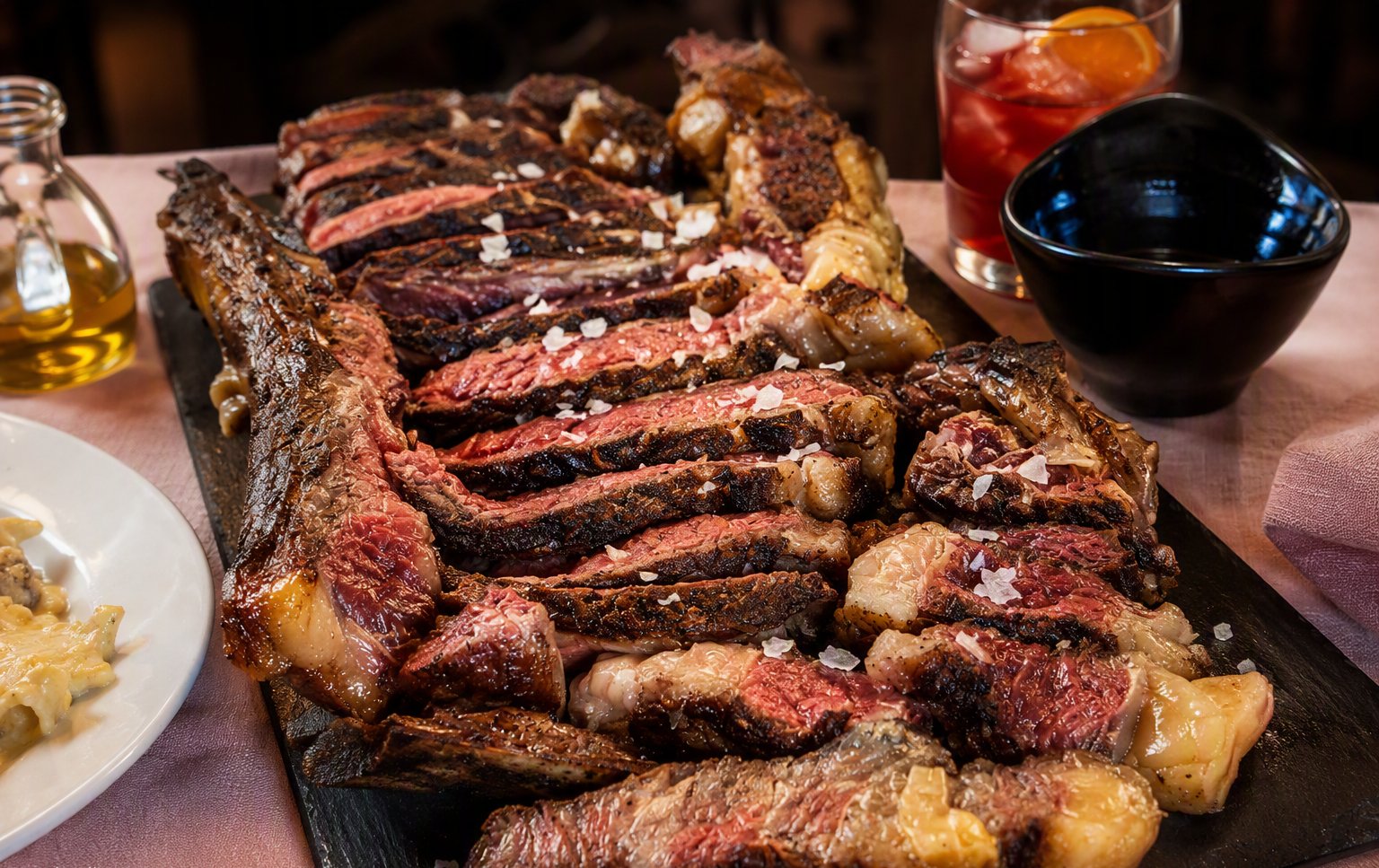 Chuletón madurado a la brasa de Barón de Cútar, corte estrella de la casa en Torre del Mar